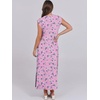 image:imageANRABESS Summer Dress for Women 2026 Maxi Sundresses Casual Cap Sleeve Crew Neck Loose Split Beach Travel Vacation ClothesFloral Purple Pink