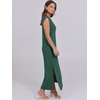 image:imageANRABESS Summer Dress for Women 2026 Maxi Sundresses Casual Cap Sleeve Crew Neck Loose Split Beach Travel Vacation ClothesForest Green