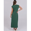 image:imageANRABESS Summer Dress for Women 2026 Maxi Sundresses Casual Cap Sleeve Crew Neck Loose Split Beach Travel Vacation ClothesForest Green