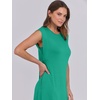 image:imageANRABESS Summer Dress for Women 2026 Maxi Sundresses Casual Cap Sleeve Crew Neck Loose Split Beach Travel Vacation ClothesGreen
