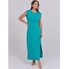 image:imageANRABESS Summer Dress for Women 2026 Maxi Sundresses Casual Cap Sleeve Crew Neck Loose Split Beach Travel Vacation ClothesLake Blue