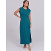 image:imageANRABESS Summer Dress for Women 2026 Maxi Sundresses Casual Cap Sleeve Crew Neck Loose Split Beach Travel Vacation ClothesLake Green
