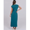 image:imageANRABESS Summer Dress for Women 2026 Maxi Sundresses Casual Cap Sleeve Crew Neck Loose Split Beach Travel Vacation ClothesLake Green