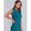 image:imageANRABESS Summer Dress for Women 2026 Maxi Sundresses Casual Cap Sleeve Crew Neck Loose Split Beach Travel Vacation ClothesLake Green