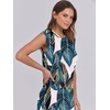 image:imageANRABESS Summer Dress for Women 2026 Maxi Sundresses Casual Cap Sleeve Crew Neck Loose Split Beach Travel Vacation ClothesLeaf Printed