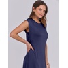 image:imageANRABESS Summer Dress for Women 2026 Maxi Sundresses Casual Cap Sleeve Crew Neck Loose Split Beach Travel Vacation ClothesNavy Blue