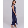 image:imageANRABESS Summer Dress for Women 2026 Maxi Sundresses Casual Cap Sleeve Crew Neck Loose Split Beach Travel Vacation ClothesNavy Blue