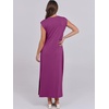 image:imageANRABESS Summer Dress for Women 2026 Maxi Sundresses Casual Cap Sleeve Crew Neck Loose Split Beach Travel Vacation ClothesPurple Red
