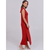 image:imageANRABESS Summer Dress for Women 2026 Maxi Sundresses Casual Cap Sleeve Crew Neck Loose Split Beach Travel Vacation ClothesRed