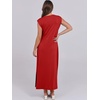 image:imageANRABESS Summer Dress for Women 2026 Maxi Sundresses Casual Cap Sleeve Crew Neck Loose Split Beach Travel Vacation ClothesRed