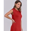image:imageANRABESS Summer Dress for Women 2026 Maxi Sundresses Casual Cap Sleeve Crew Neck Loose Split Beach Travel Vacation ClothesRed