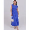 image:imageANRABESS Summer Dress for Women 2026 Maxi Sundresses Casual Cap Sleeve Crew Neck Loose Split Beach Travel Vacation ClothesRoyal Blue