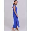 image:imageANRABESS Summer Dress for Women 2026 Maxi Sundresses Casual Cap Sleeve Crew Neck Loose Split Beach Travel Vacation ClothesRoyal Blue