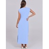 image:imageANRABESS Summer Dress for Women 2026 Maxi Sundresses Casual Cap Sleeve Crew Neck Loose Split Beach Travel Vacation ClothesSky Blue