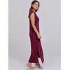 image:imageANRABESS Summer Dress for Women 2026 Maxi Sundresses Casual Cap Sleeve Crew Neck Loose Split Beach Travel Vacation ClothesWine Red