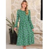 image:imageANRABESS Women Long Sleeve Casual Midi Dress  Crewneck Flowy ALine Long Dresses Soft Lightweight Church Vacation Floral Outfits Fall Fashion Transition ClothesFloral Green Purple