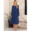 image:imageANRABESS Women Long Sleeve Casual Midi Dress  Crewneck Flowy ALine Long Dresses Soft Lightweight Church Vacation Floral Outfits Fall Fashion Transition ClothesNighty Blue