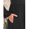 image:imageANRABESS Women Long Sleeve Casual Midi Dress  Crewneck Flowy ALine Long Dresses Soft Lightweight Church Vacation Floral Outfits Fall Fashion Transition ClothesBlack