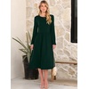 image:imageANRABESS Women Long Sleeve Casual Midi Dress  Crewneck Flowy ALine Long Dresses Soft Lightweight Church Vacation Floral Outfits Fall Fashion Transition ClothesDeep Green