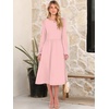 image:imageANRABESS Women Long Sleeve Casual Midi Dress  Crewneck Flowy ALine Long Dresses Soft Lightweight Church Vacation Floral Outfits Fall Fashion Transition ClothesPink Round Dot