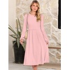image:imageANRABESS Women Long Sleeve Casual Midi Dress  Crewneck Flowy ALine Long Dresses Soft Lightweight Church Vacation Floral Outfits Fall Fashion Transition ClothesPink Round Dot