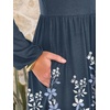 image:imageANRABESS Women Long Sleeve Casual Midi Dress  Crewneck Flowy ALine Long Dresses Soft Lightweight Church Vacation Floral Outfits Fall Fashion Transition ClothesNavy Blue Floral Hem