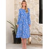 image:imageANRABESS Women Long Sleeve Casual Midi Dress  Crewneck Flowy ALine Long Dresses Soft Lightweight Church Vacation Floral Outfits Fall Fashion Transition ClothesBlue Pink Flower