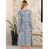 image:imageANRABESS Women Long Sleeve Casual Midi Dress  Crewneck Flowy ALine Long Dresses Soft Lightweight Church Vacation Floral Outfits Fall Fashion Transition ClothesFloral Blue Yellow