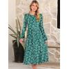 image:imageANRABESS Women Long Sleeve Casual Midi Dress  Crewneck Flowy ALine Long Dresses Soft Lightweight Church Vacation Floral Outfits Fall Fashion Transition ClothesGreen Blue Floral