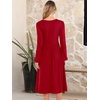 image:imageANRABESS Women Long Sleeve Casual Midi Dress  Crewneck Flowy ALine Long Dresses Soft Lightweight Church Vacation Floral Outfits Fall Fashion Transition ClothesBright Red