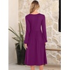 image:imageANRABESS Women Long Sleeve Casual Midi Dress  Crewneck Flowy ALine Long Dresses Soft Lightweight Church Vacation Floral Outfits Fall Fashion Transition ClothesDeep Purple
