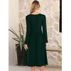image:imageANRABESS Women Long Sleeve Casual Midi Dress  Crewneck Flowy ALine Long Dresses Soft Lightweight Church Vacation Floral Outfits Fall Fashion Transition ClothesDeep Green