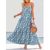image:imageANRABESS Women Summer Casual Loose Sleeveless Sundress Spaghetti Strap Flowy Boho Linen Beach Vacation Maxi Long DressBlue White Floral