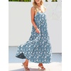 image:imageANRABESS Women Summer Casual Loose Sleeveless Sundress Spaghetti Strap Flowy Boho Linen Beach Vacation Maxi Long DressBlue White Floral