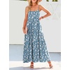 image:imageANRABESS Women Summer Casual Loose Sleeveless Sundress Spaghetti Strap Flowy Boho Linen Beach Vacation Maxi Long DressBlue White Floral