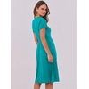 image:imageANRABESS Women Summer Dress Casual Short Sleeve V Neck ALine Knee Length Pleated Flowy 2026 Fashion Midi Dresses with PocketLake