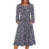 Floral Black Purple