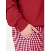 image:imageANRABESS Two Piece Lounge Sets for Women Gingham Sweatsuits  Crewneck Long Sleeve Sweatshirts Wide Leg Pants Set Travel Airport Clothing Daily Casual Wear Matching Fall Winter OutfitsRed