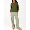 image:imageANRABESS Two Piece Lounge Sets for Women Gingham Sweatsuits  Crewneck Long Sleeve Sweatshirts Wide Leg Pants Set Travel Airport Clothing Daily Casual Wear Matching Fall Winter OutfitsGreen