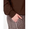 image:imageANRABESS Two Piece Lounge Sets for Women Gingham Sweatsuits  Crewneck Long Sleeve Sweatshirts Wide Leg Pants Set Travel Airport Clothing Daily Casual Wear Matching Fall Winter OutfitsBrown