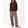 image:imageANRABESS Two Piece Lounge Sets for Women Gingham Sweatsuits  Crewneck Long Sleeve Sweatshirts Wide Leg Pants Set Travel Airport Clothing Daily Casual Wear Matching Fall Winter OutfitsBrown