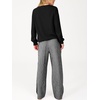 image:imageANRABESS Two Piece Lounge Sets for Women Gingham Sweatsuits  Crewneck Long Sleeve Sweatshirts Wide Leg Pants Set Travel Airport Clothing Daily Casual Wear Matching Fall Winter OutfitsBlack
