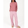 image:imageANRABESS Two Piece Lounge Sets for Women Gingham Sweatsuits  Crewneck Long Sleeve Sweatshirts Wide Leg Pants Set Travel Airport Clothing Daily Casual Wear Matching Fall Winter OutfitsPink