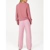 image:imageANRABESS Two Piece Lounge Sets for Women Gingham Sweatsuits  Crewneck Long Sleeve Sweatshirts Wide Leg Pants Set Travel Airport Clothing Daily Casual Wear Matching Fall Winter OutfitsPink