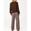 image:imageANRABESS Two Piece Lounge Sets for Women Gingham Sweatsuits  Crewneck Long Sleeve Sweatshirts Wide Leg Pants Set Travel Airport Clothing Daily Casual Wear Matching Fall Winter OutfitsBrown