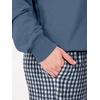 image:imageANRABESS Two Piece Lounge Sets for Women Gingham Sweatsuits  Crewneck Long Sleeve Sweatshirts Wide Leg Pants Set Travel Airport Clothing Daily Casual Wear Matching Fall Winter OutfitsBlue