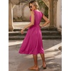 image:imageANRABESS Womens Smocked Summer Sleeveless Midi Dresses  Crewneck Elastic Waist Sundress with PocketsALine Flowy Dress2026 Casual Beach Vacation WorkSpring Fall LayeringHot Pink