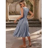 image:imageANRABESS Womens Smocked Summer Sleeveless Midi Dresses  Crewneck Elastic Waist Sundress with PocketsALine Flowy Dress2026 Casual Beach Vacation WorkSpring Fall LayeringBlue Striped