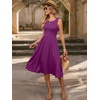 image:imageANRABESS Womens Smocked Summer Sleeveless Midi Dresses  Crewneck Elastic Waist Sundress with PocketsALine Flowy Dress2026 Casual Beach Vacation WorkSpring Fall LayeringDark Purple