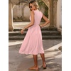 image:imageANRABESS Womens Smocked Summer Sleeveless Midi Dresses  Crewneck Elastic Waist Sundress with PocketsALine Flowy Dress2026 Casual Beach Vacation WorkSpring Fall LayeringPink Round Dot